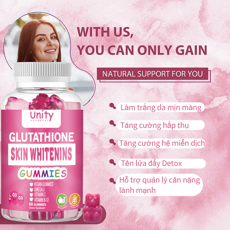 Glutathion Làm Trắng Da Giúp Da Đều hạn chế lão hoá da Mang Lại Làn Da Trẻ Trung Tươi Sáng 7 ngày làm trắng
