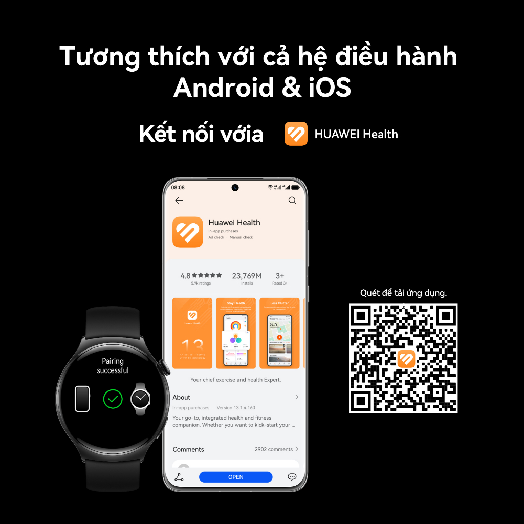 Đồng Hồ Thông Minh HUAWEI WATCH 4 |Chăm Sóc Sức Khỏe Toàn Diện | Gọi Thoại eSim