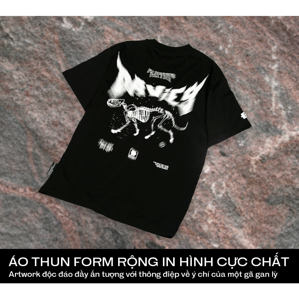 Áo thun local brand nam nữ form rộng tay lỡ màu đen Stay tee Davies| D28-T7