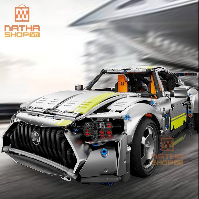 Mô hình lắp ráp LEGO siêu xe Mercedes AMG GT tỉ lệ 1:8 2316 PCS màu xám bạc