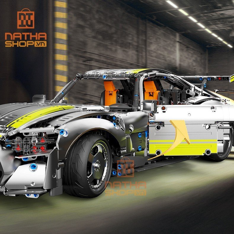 Mô hình lắp ráp LEGO siêu xe Mercedes AMG GT tỉ lệ 1:8 2316 PCS màu xám bạc