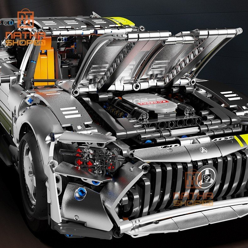 Mô hình lắp ráp LEGO siêu xe Mercedes AMG GT tỉ lệ 1:8 2316 PCS màu xám bạc