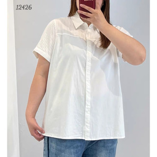 Sơmi trắng BIGSIZE công sở màu trơn 12426,11904