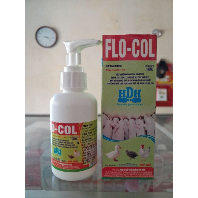 FLO-COL 100ml Dung dịch uống hô hấp tiêu hóa vật nuôi