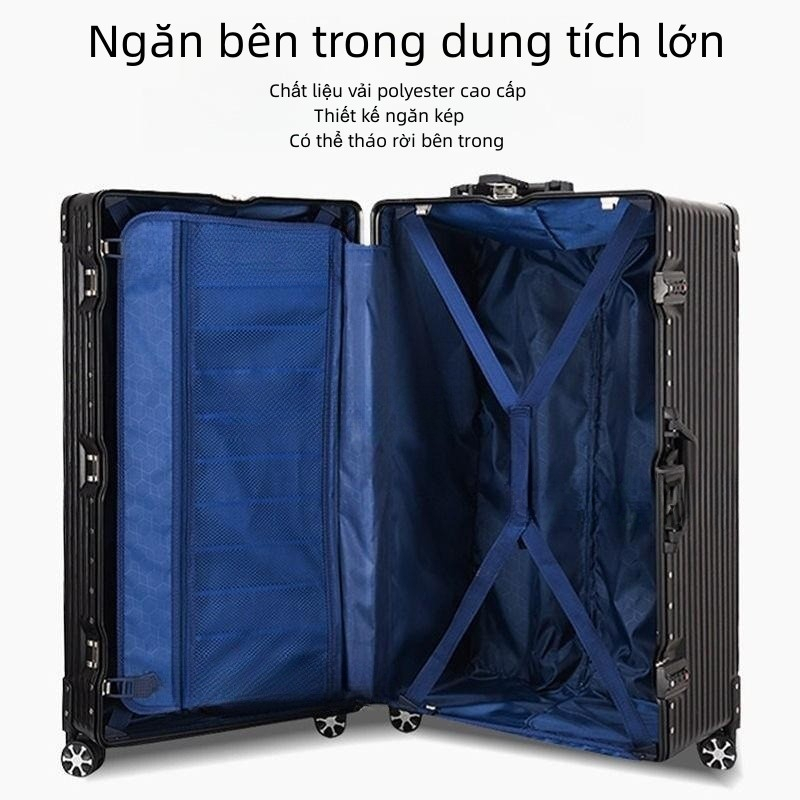 Vali cao cấp Retro classic, tùy chọn 32 inch và 36 inch, bảo hành 5 năm, đổi trả nếu hư hỏng