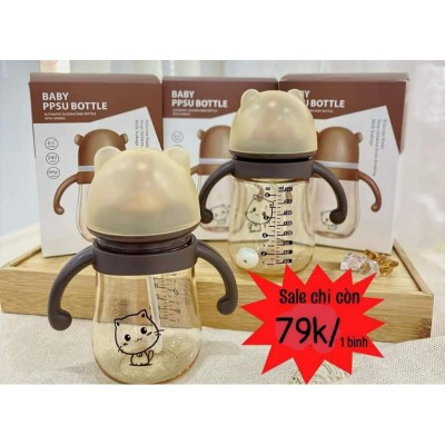 Bình sữa gấu có chống sặc cho bé 300ml