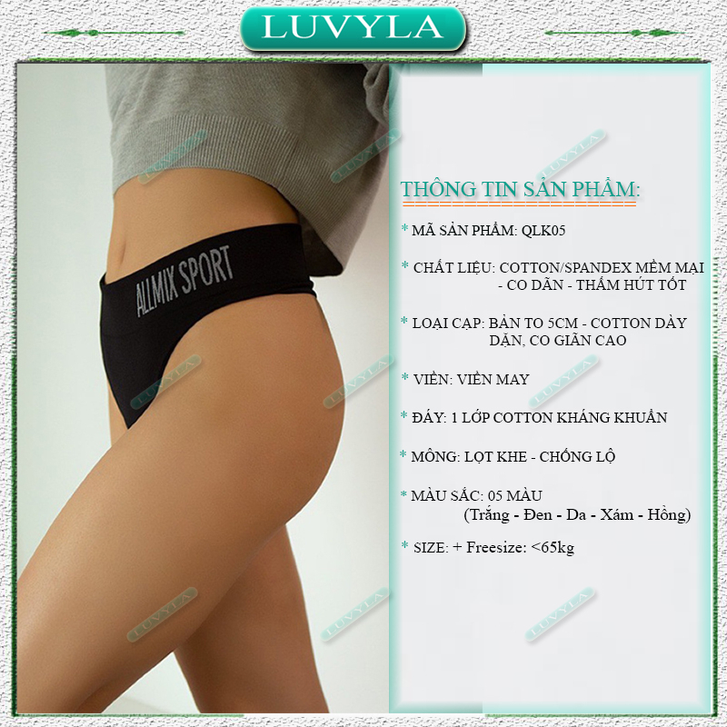 Quần lót nữ lọt khe sexy cotton thun lạnh kháng khuẩn LUVYLA QLK05
