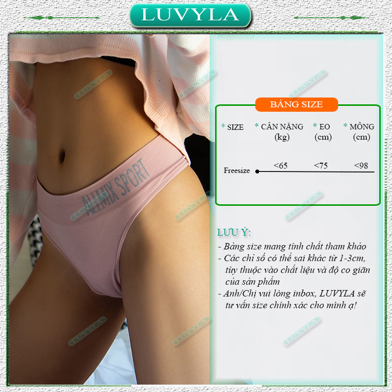 Quần lót nữ lọt khe sexy cotton thun lạnh kháng khuẩn LUVYLA QLK05