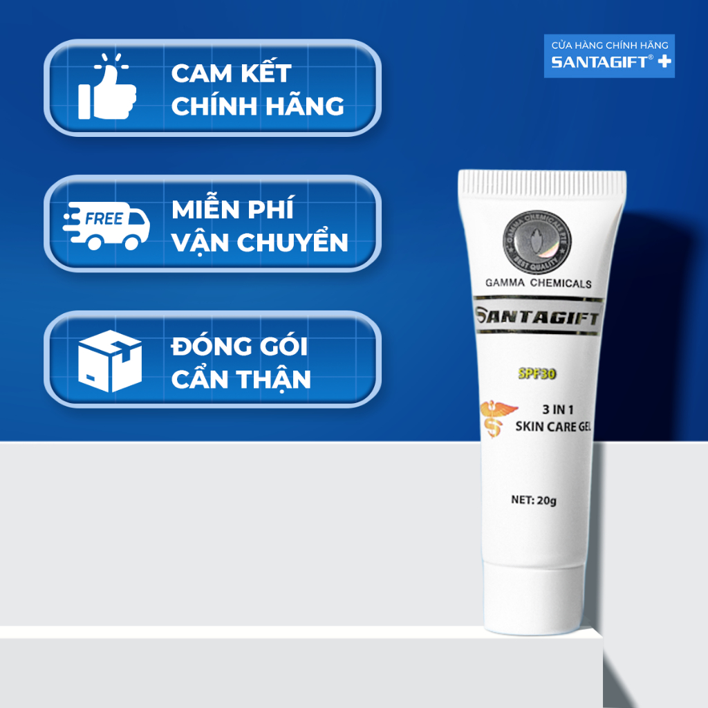 Gel giảm mụn và thâm Gamma SANTAGIFT thông thoáng lỗ chân lông 20g