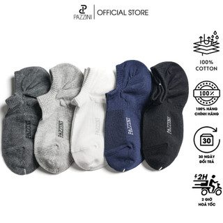 Combo 3 đôi tất nam cổ ngắn trơn PAZZINI cotton cao cấp, vớ cổ thấp unisex, thoáng mát khử mùi - TN001