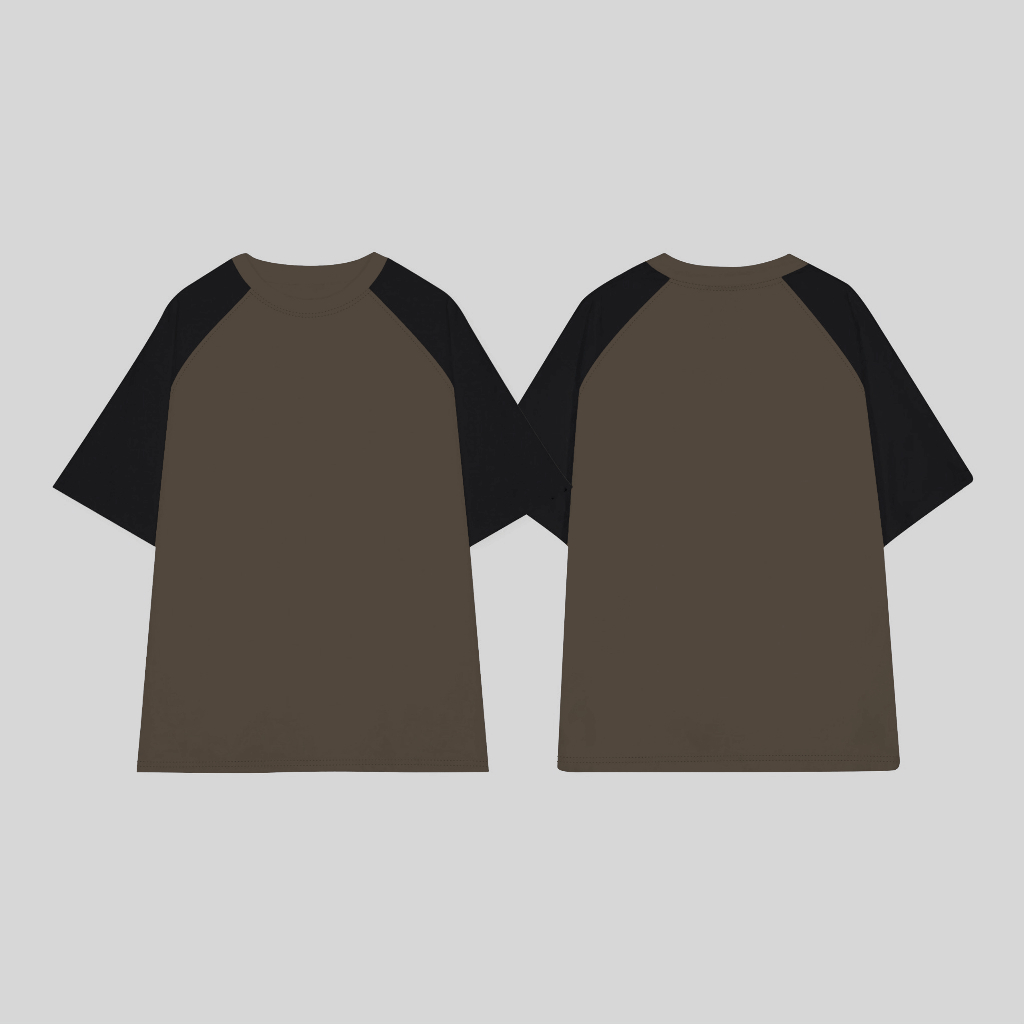 Áo thun raglan trơn form rộng unisex Meesay vải cotton cao cấp co giãn, dày dặn