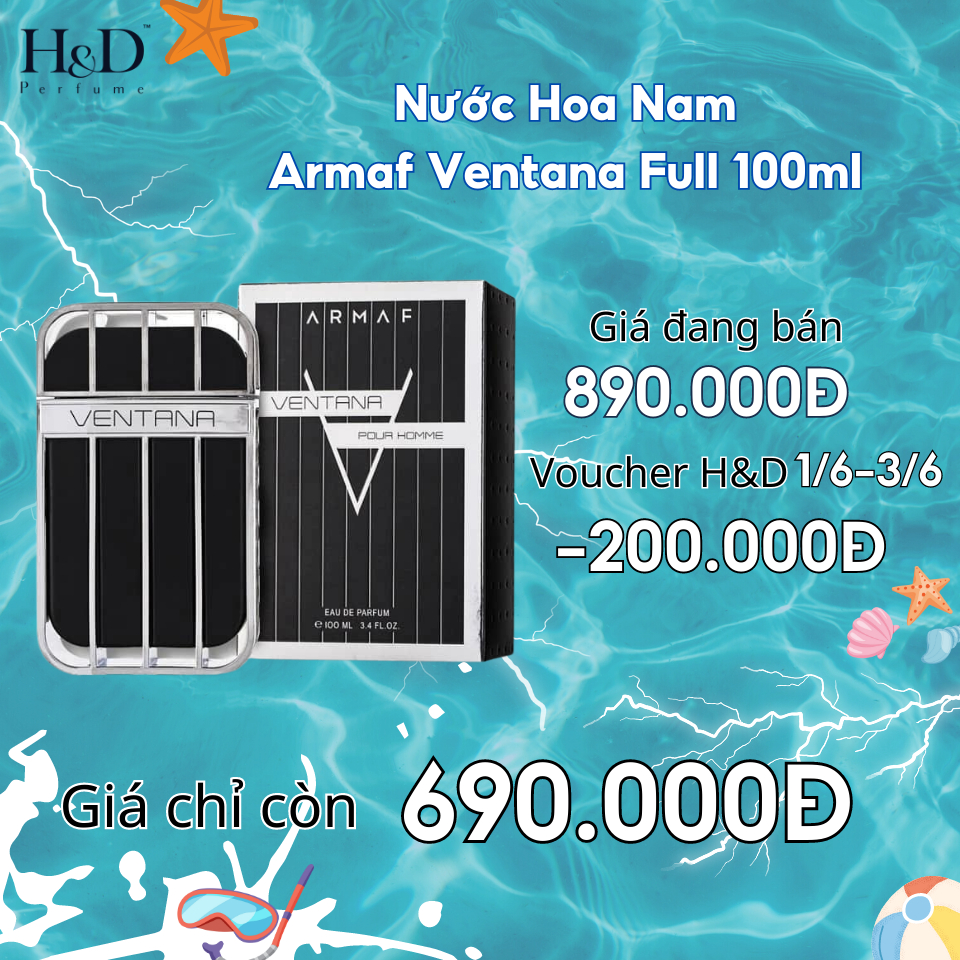 Nước Hoa Nam Armaf Ventana Pour Homme Chai Full 100ml