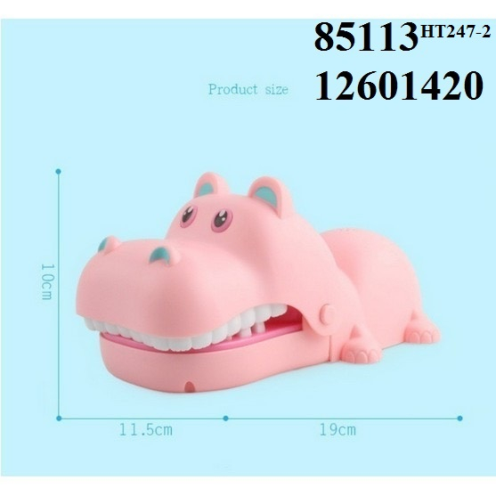 Đồ chơi chó pull đỏ, cá mập, hà mã cắn tay sử dụng pin