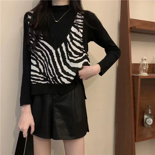 Áo gile len vằn, Áo gile len nữ