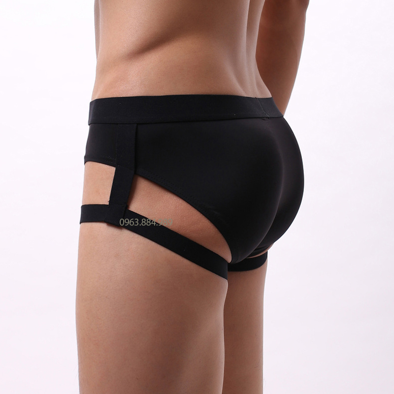 Quần lót nam chất thun dạng sịp đùi phối dây SX.15 thiếu kế độc lạ- giao hàng an toàn cho anh em