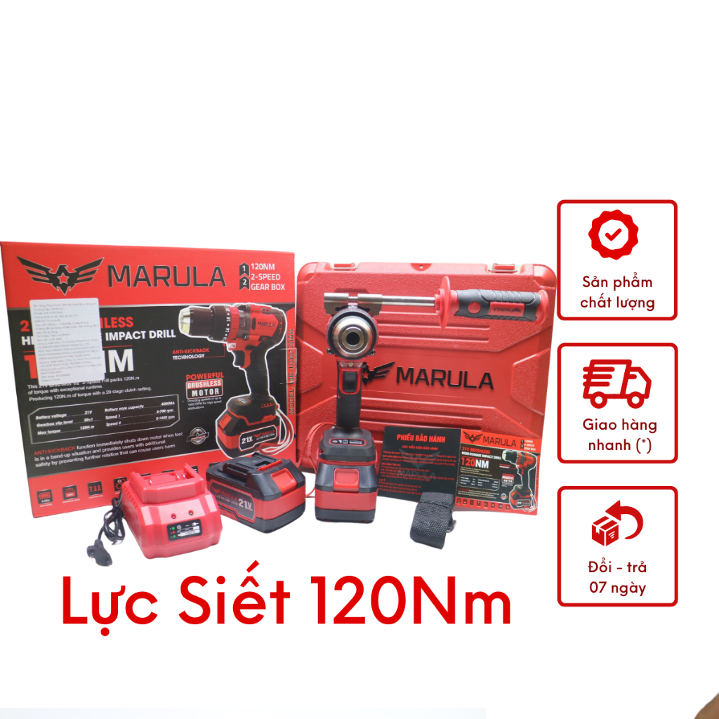 Máy Khoan 13mm MARULA MR-HD0120AK 3 Chức Năng