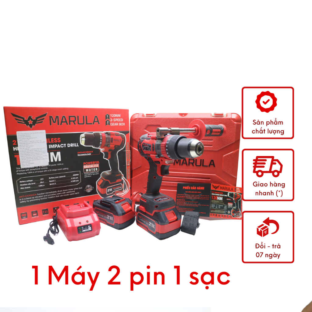 Máy Khoan 13mm MARULA MR-HD0120AK 3 Chức Năng