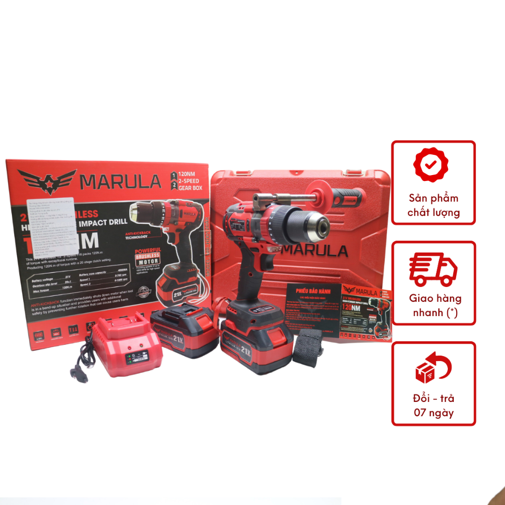 Máy Khoan 13mm MARULA MR-HD0120AK 3 Chức Năng