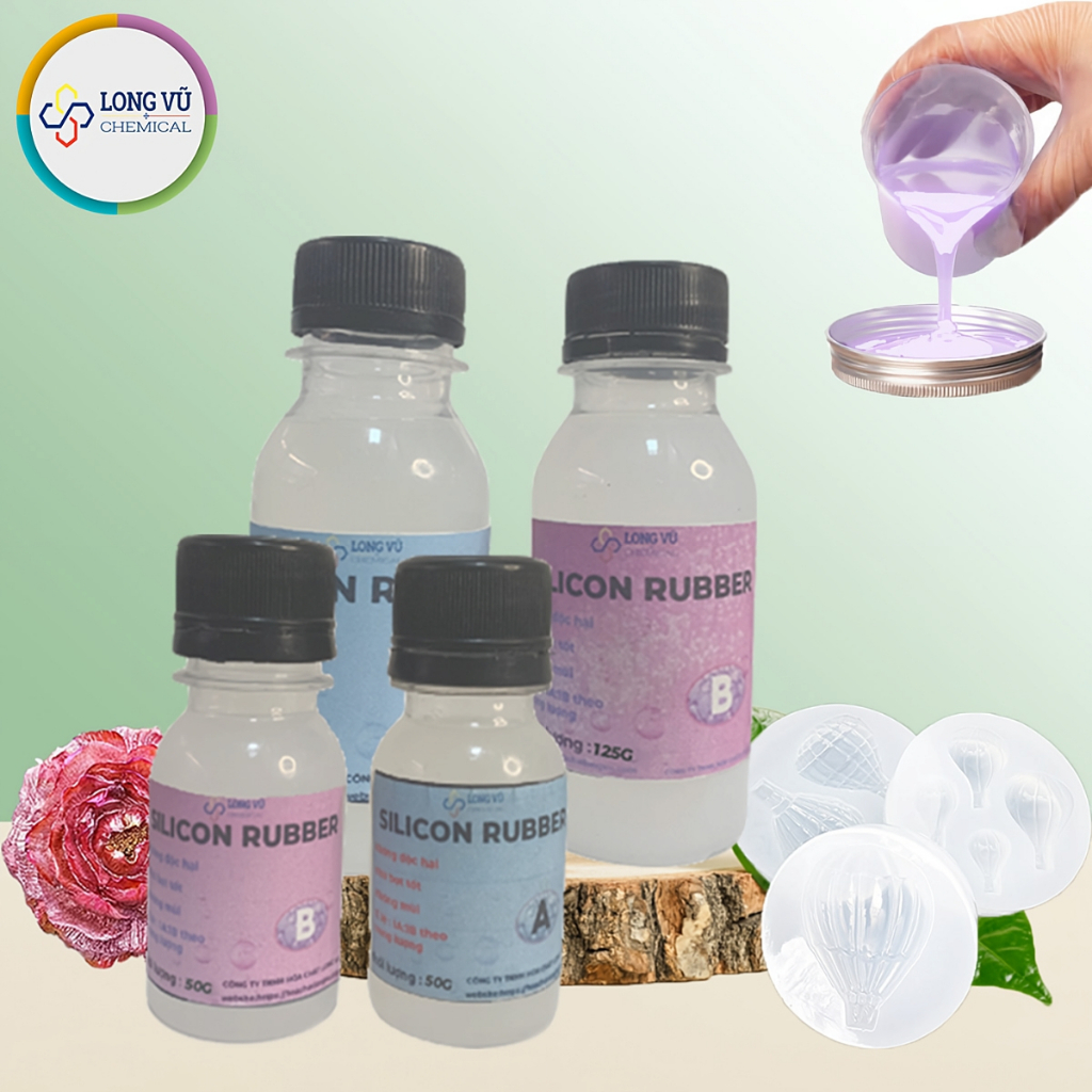 Silicon làm khuôn , Set silicon lỏng Đổ Khuôn Resin, Tượng, Figure, Bánh, Socola, Thạch cao, Kim Loại