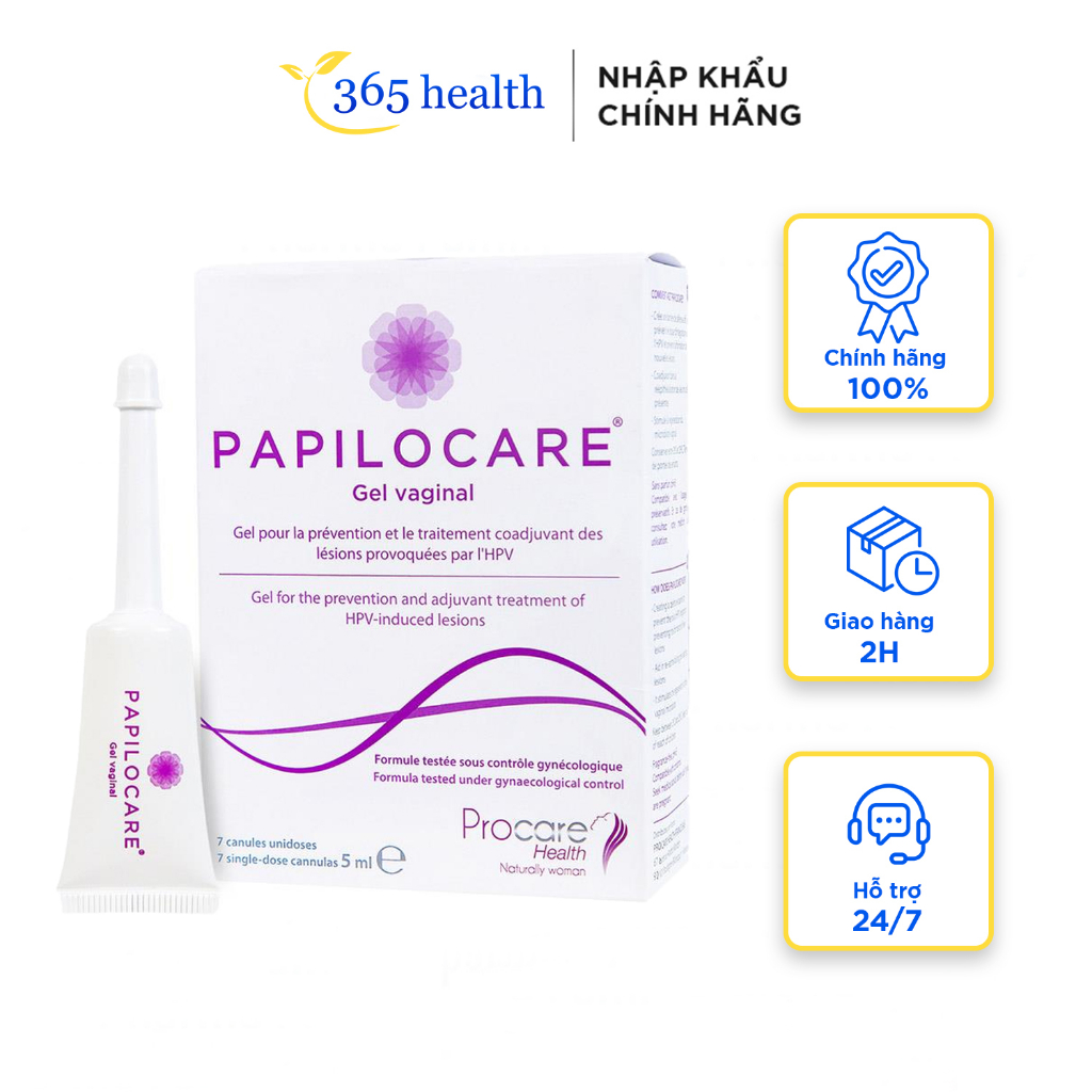 PAPILOCARE khả năng phục hồi & dự phòng sang thương cổ tử cung do HPV. Papilocare