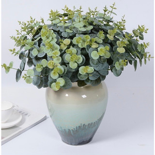 Cây giả decor cành lá táo giả 16 nhánh trang trí nhà cửa bền đẹp hoa giả decor