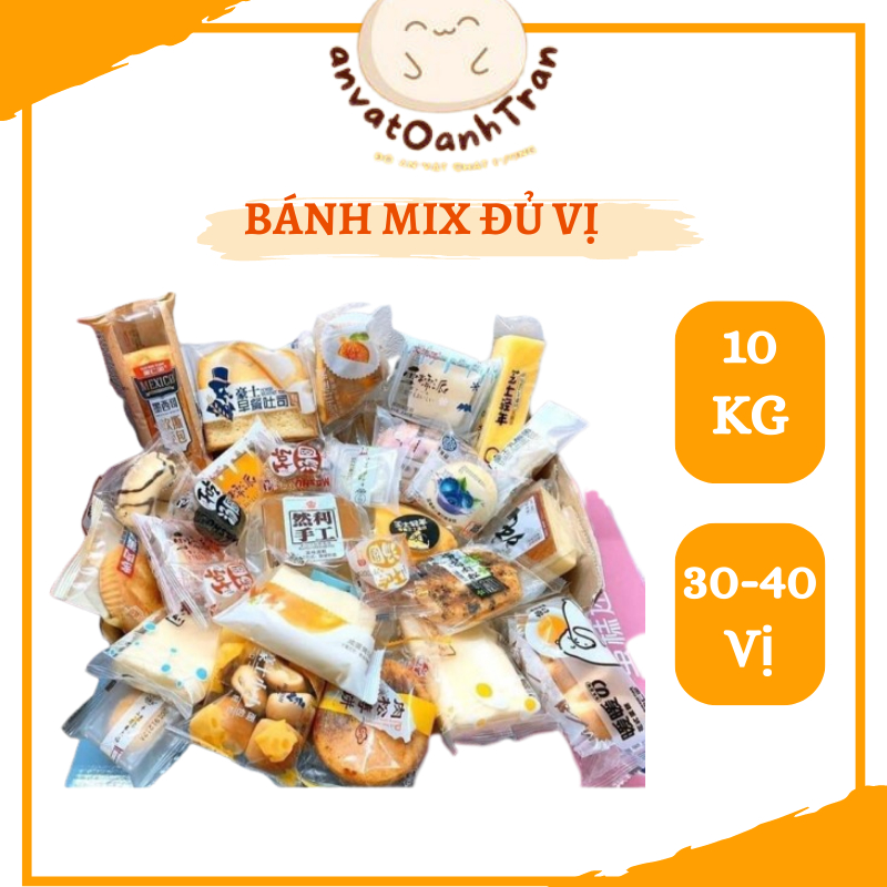 Combo 10kg bánh Mix Vị (30-40 vị )