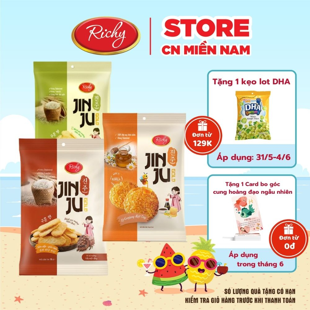 Bánh gạo Richy JINJU hương vị Hàn Quốc 3 vị