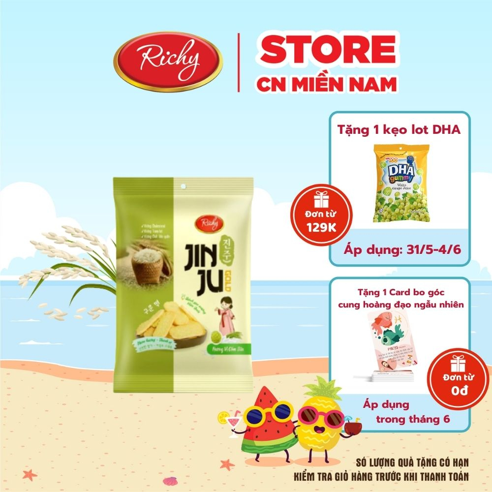 Bánh gạo Jinju Richy vị cốm sữa siêu xốp giòn tan