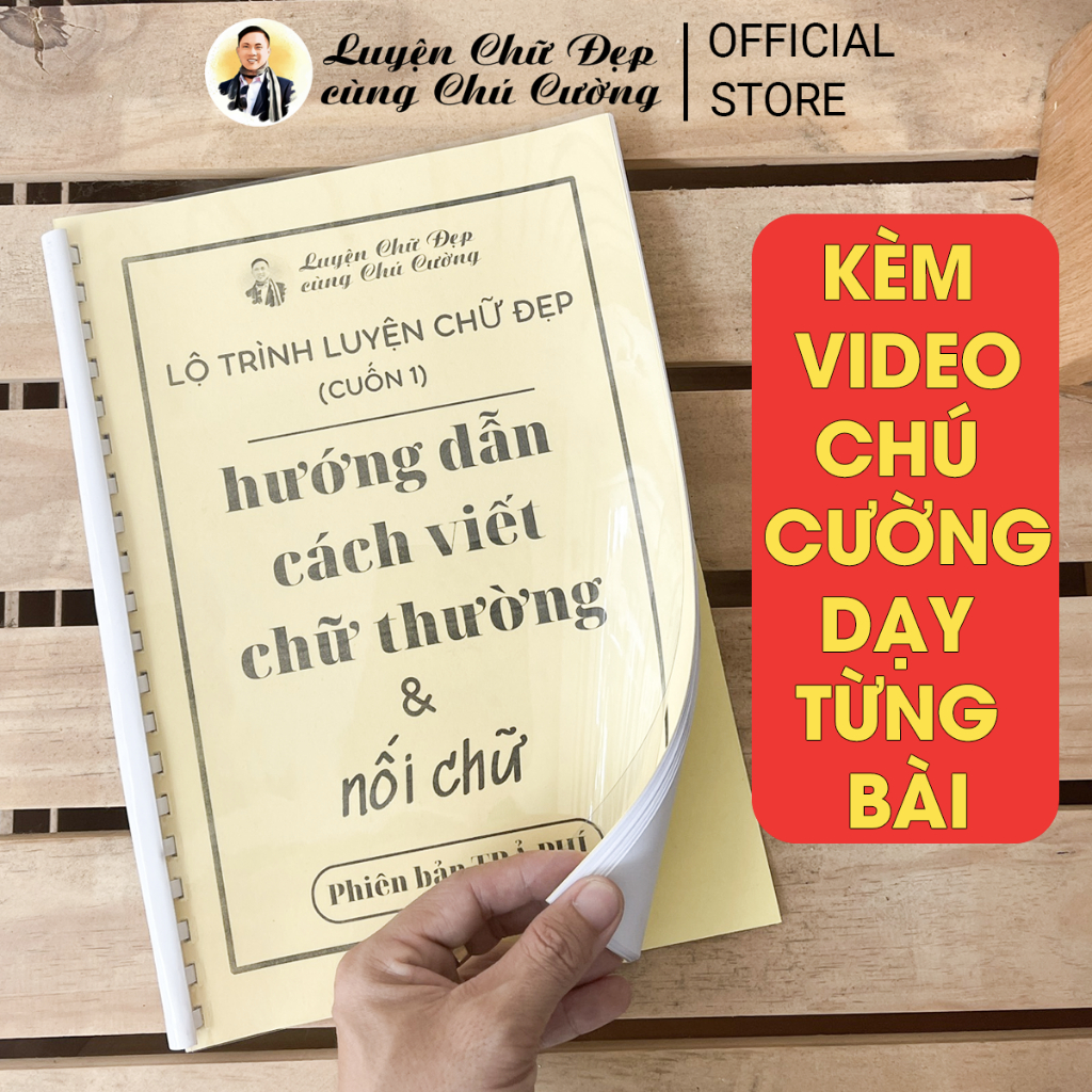 Lộ Trình Luyện Chữ Đẹp (cuốn 1) Hướng Dẫn Cách Viết Chữ Thường và Nối Chữ (đọc kỹ mô tả)