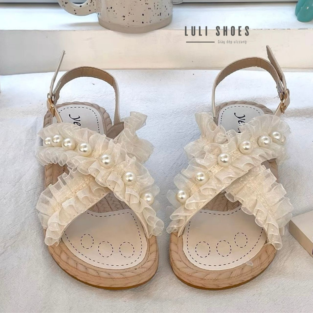 [HCM] Giày sandal nữ - xăng đan nữ đế mềm đính ngọc thời trang 2023