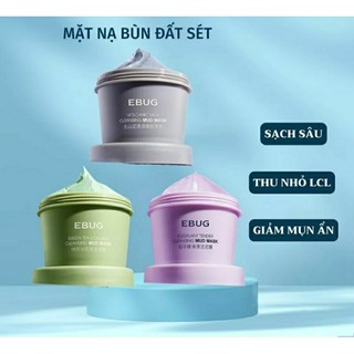 ( Chính hãng) Hộp mặt nạ bùn trà xanh 100g giảm mụn kiềm dầu EBUG