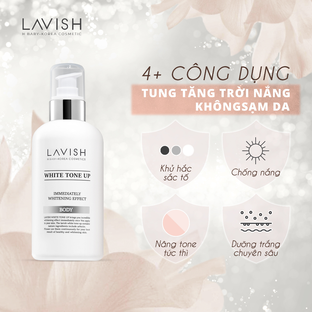 Kem dưỡng trắng body ban ngày Lavish H Baby 250ml