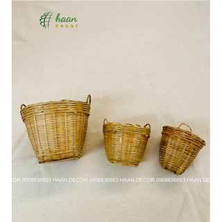 Cần Xé Tre, Giỏ Mây Tre; Giỏ Tre Nam Bộ Đựng Rau Củ Quả, Hành Tỏi, Trái Cây; Decor Để Chậu Hoa Ngày Tết,