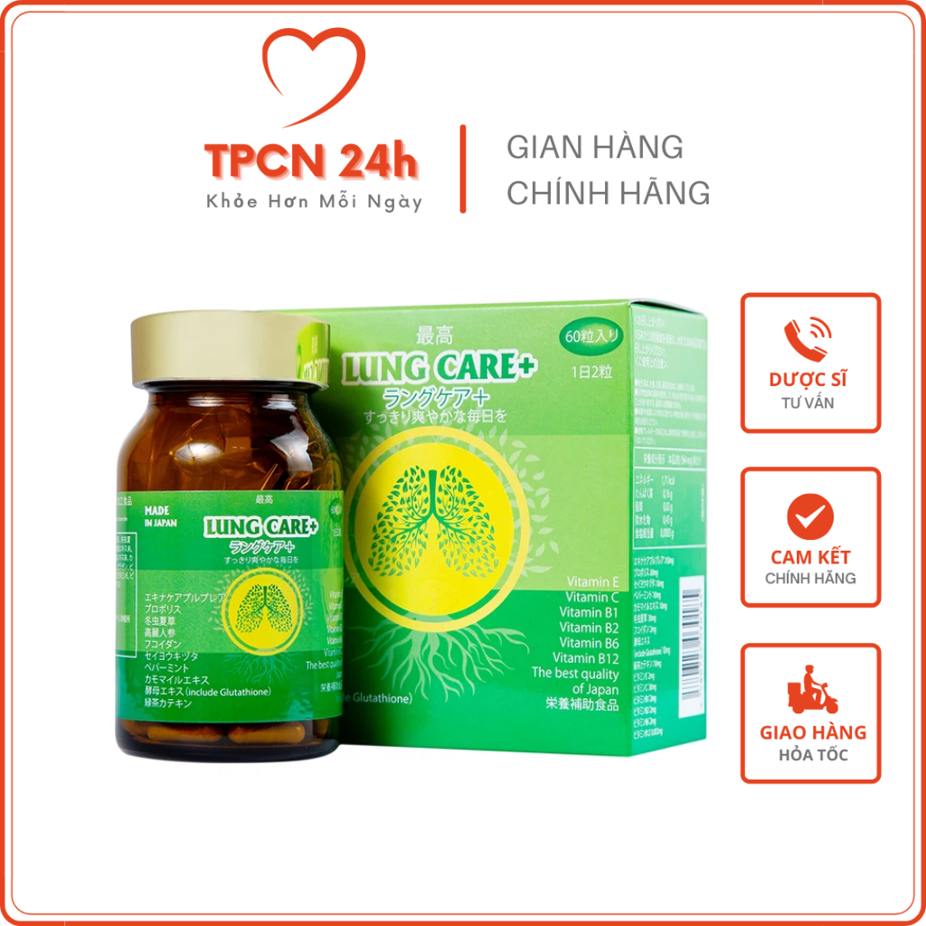Viên bổ phổi LUNG CARE+ - Hỗ trợ hệ hô hấp khỏe mạnh