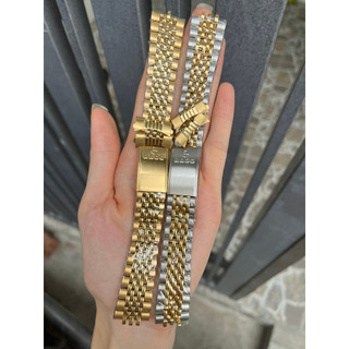 Dây đồng hồ rado hạt gạo chỉ vàng size 18 20mm