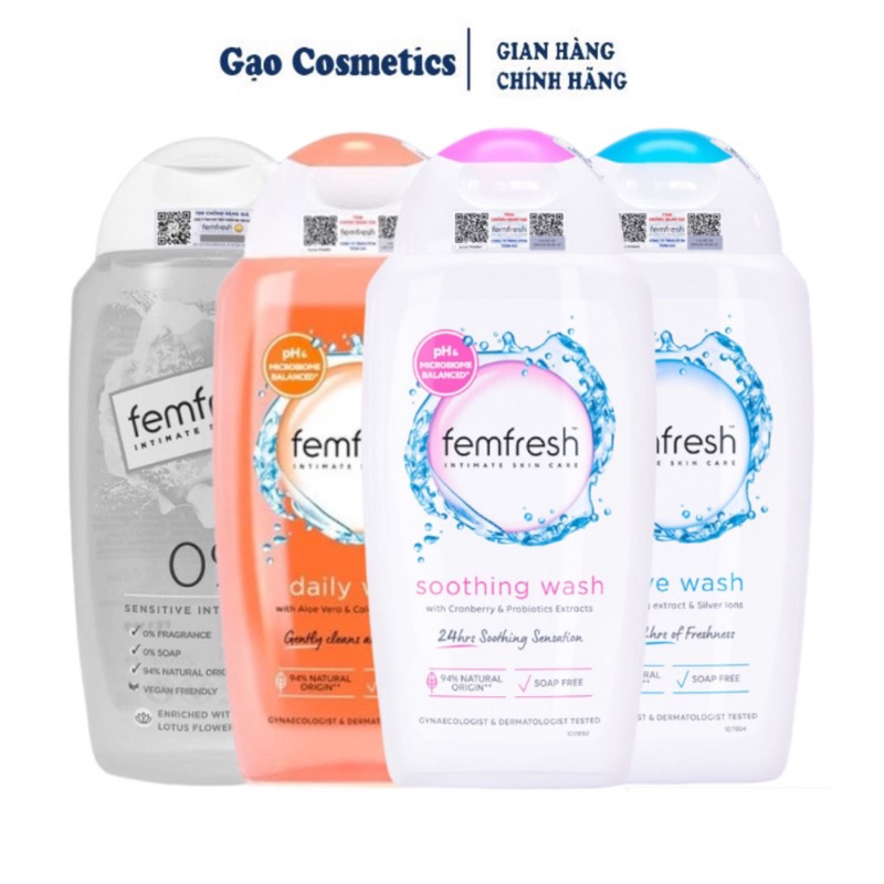 Dung dịch vệ sinh phụ nữ Femfresh Daily Intimate Wash 250ml