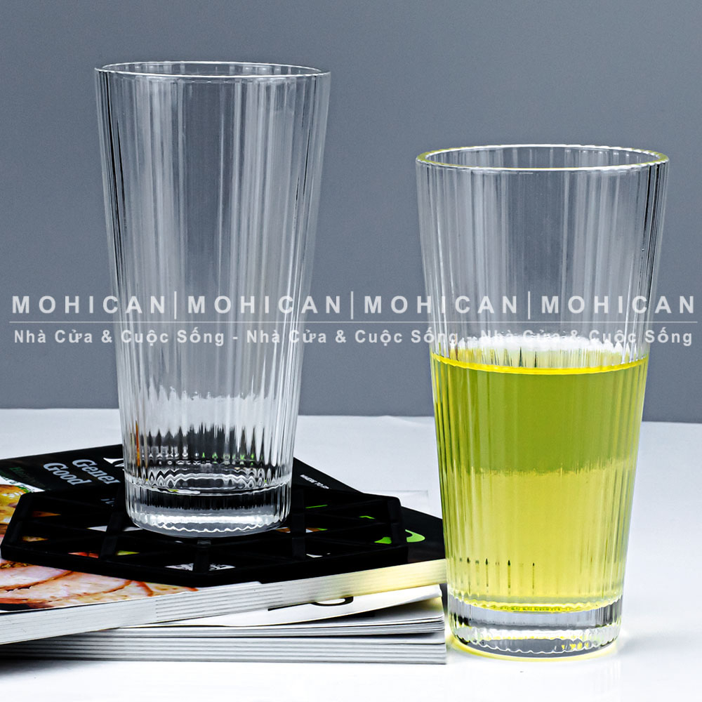 Bộ 6 ly thủy tinh Delisoga Stripes sọc dọc 410ml DSY5840-3A