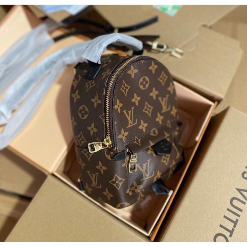 Balo LV cao cấp sz 20 khoá đồng da nét căng