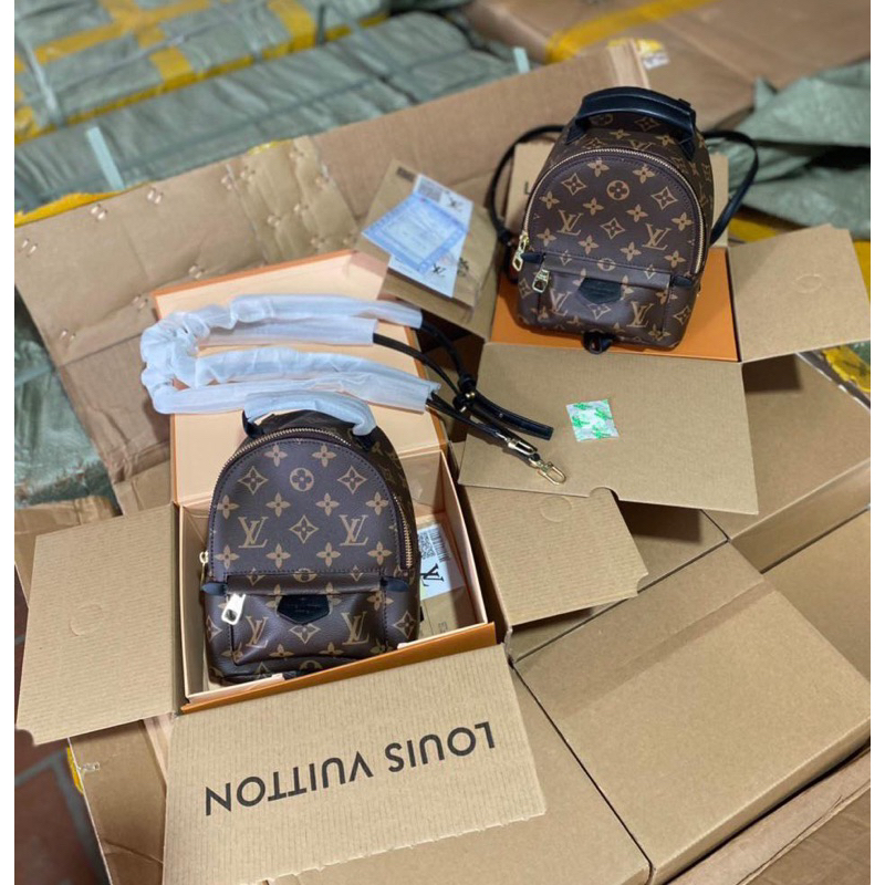 Balo LV cao cấp sz 20 khoá đồng da nét căng