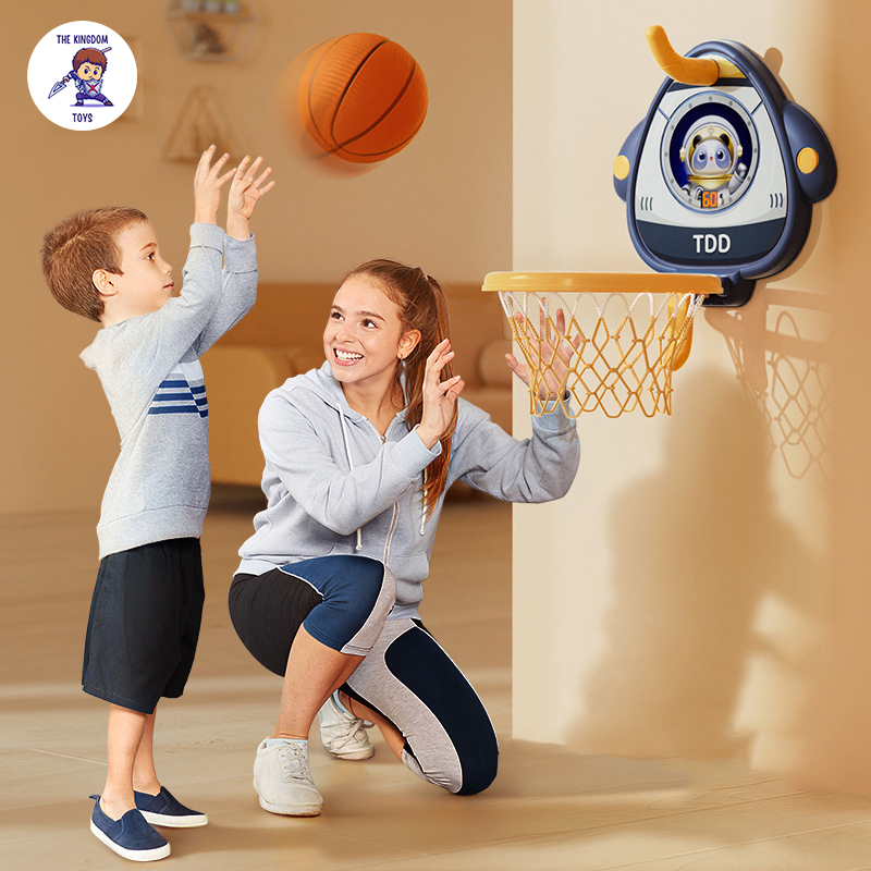 Bảng Bóng Rổ Điện Tử Mini Treo Tường Tính Điểm Cảm Ứng Nhiều Chế Độ Chơi Có Bóng, Vòng Ném Đồ Chơi Vận Động Cho Bé