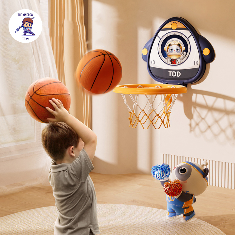 Bảng Bóng Rổ Điện Tử Mini Treo Tường Tính Điểm Cảm Ứng Nhiều Chế Độ Chơi Có Bóng, Vòng Ném Đồ Chơi Vận Động Cho Bé