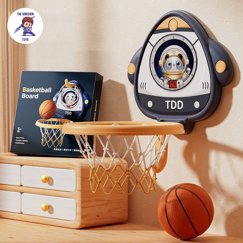 Bảng Bóng Rổ Điện Tử Mini Treo Tường Tính Điểm Cảm Ứng Nhiều Chế Độ Chơi Có Bóng, Vòng Ném Đồ Chơi Vận Động Cho Bé