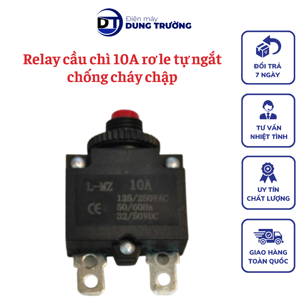 Relay Cầu Chì 10A Rơ Le Tự Ngắt Chống Cháy Chập Đa Năng Loại 1 Chính Hãng