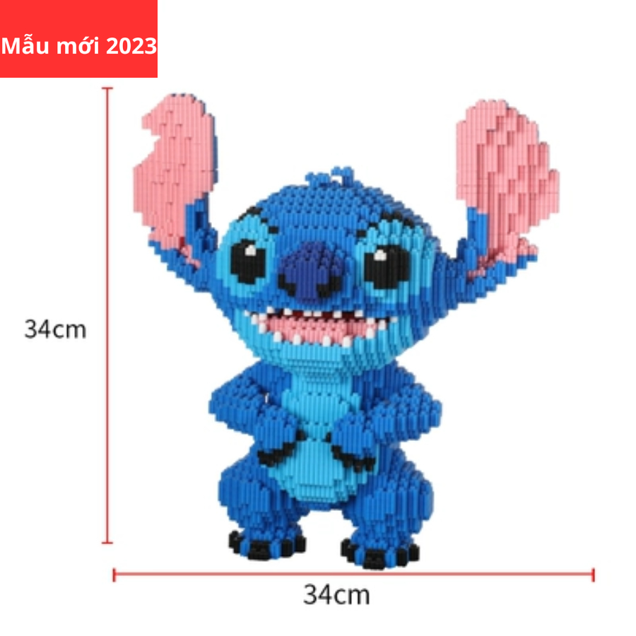 Bộ mô hình lắp ráp, đồ chơi Lego Chuột Stitch, Stitch baby hoạt hình đáng yêu nano blocks cho bé