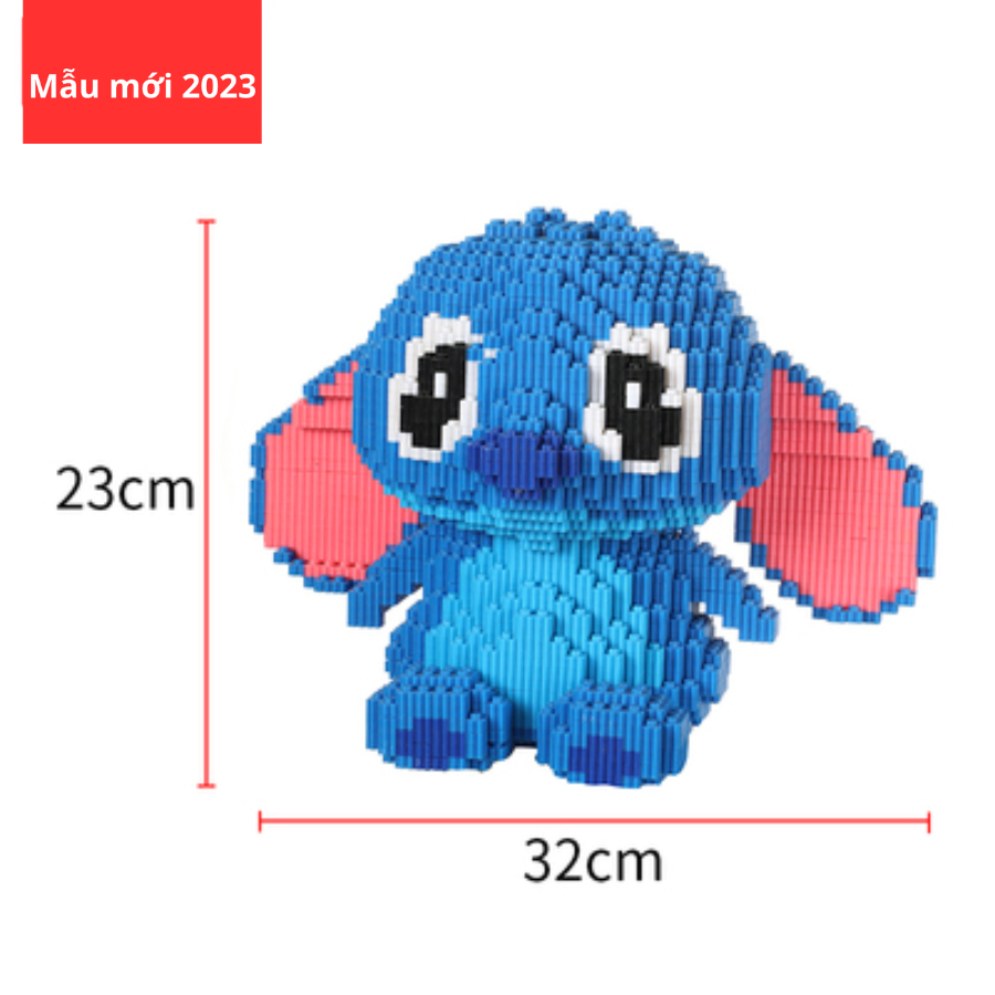 Bộ mô hình lắp ráp, đồ chơi Lego Chuột Stitch, Stitch baby hoạt hình đáng yêu nano blocks cho bé