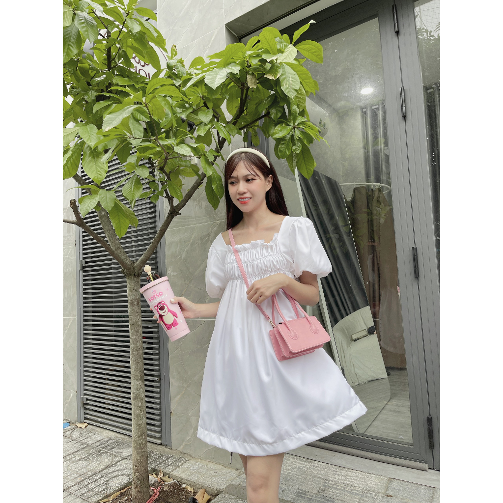 Set babydoll tay bồng chun kèm quần đùi