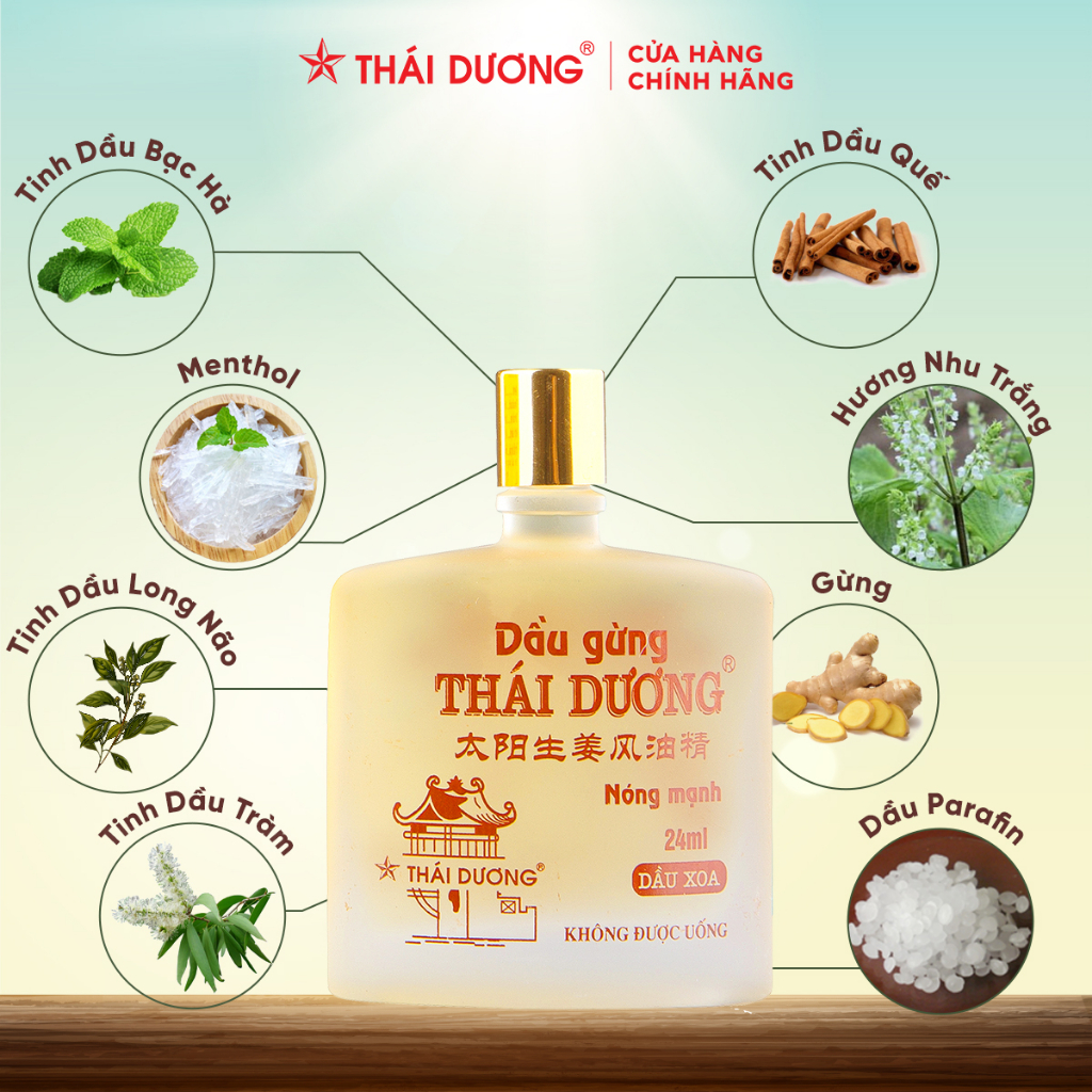 Dầu gừng Thái Dương 24ml - Sao Thái Dương