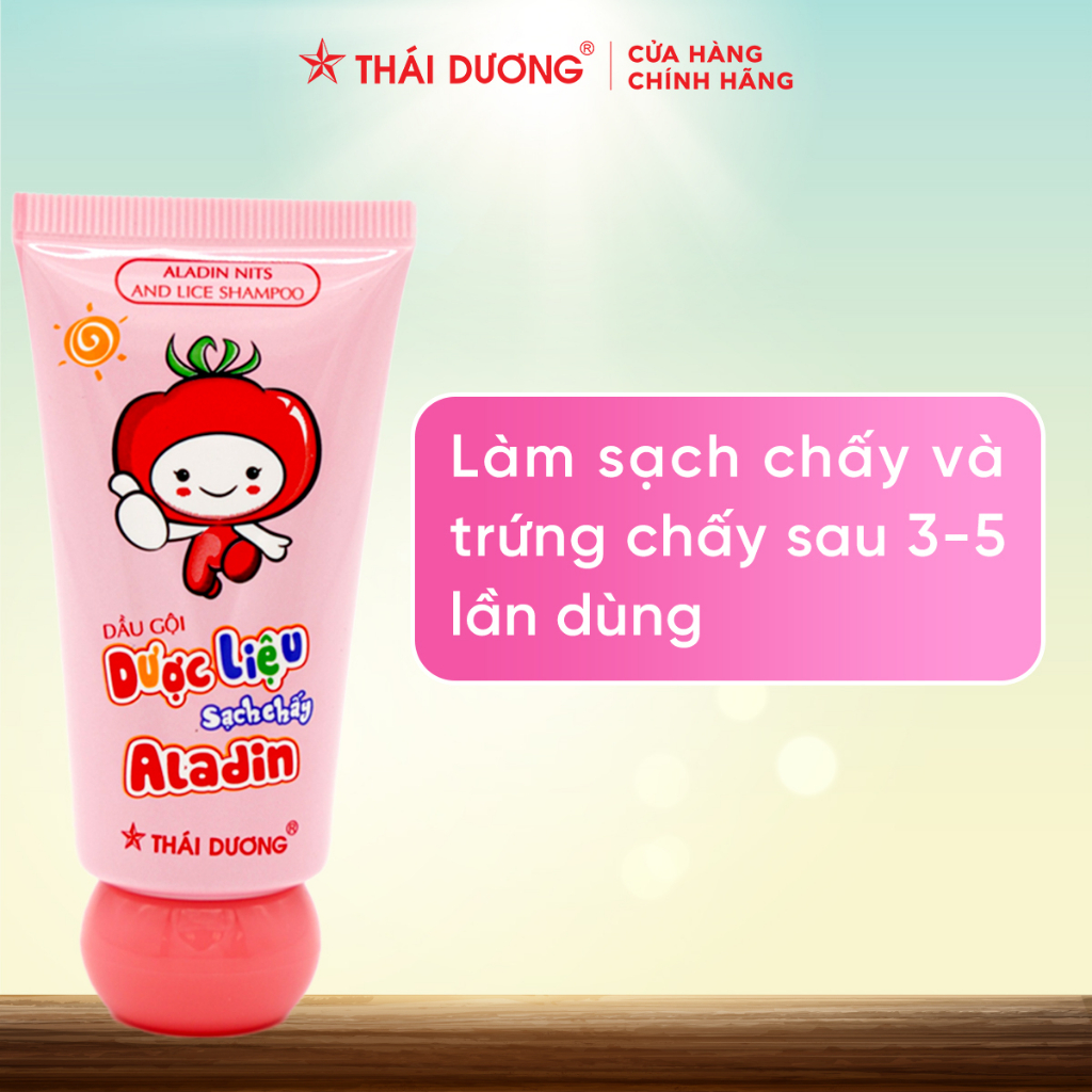 Dầu gội dược liệu ngăn ngừa chấy Aladin 30g - Sao Thái Dương