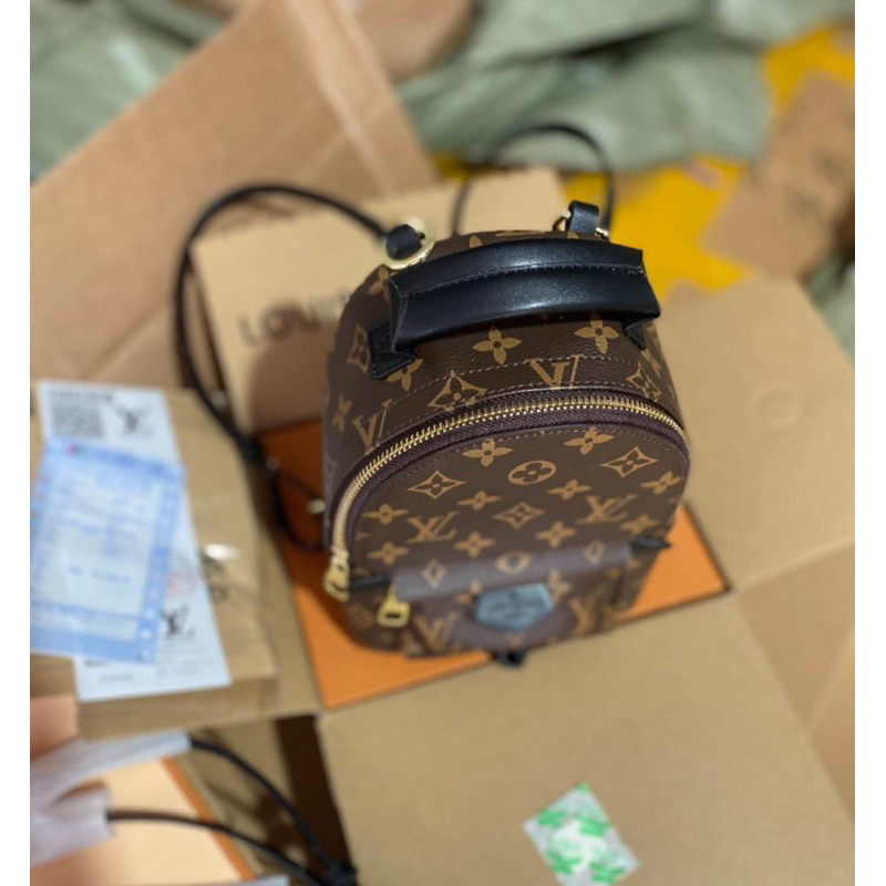 Balo LV cao cấp sz 20 khoá đồng da nét căng