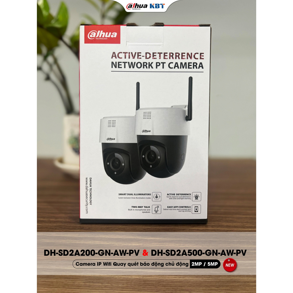 Camera wifi PTZ mini 2.0MP xoay 360 độ ngoài trời chính hãng -SD2A200, báo động còi hú, có màu ban đêm, Full HD 1080P